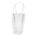 Прозрачная сумка с белыми ручками 29cm x 15cm x 42,5cm