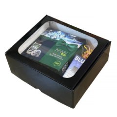 Коробка с ПЭТ-окном цв. черный, 170мм/300мм/120мм