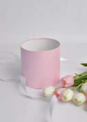 Коробка круглая без крышки 16*16 Majestic Розовый лепесток