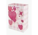Пакет подарочный Розовые сердца 3 32*26*12см, розовый