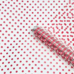 Пленка Крафтовый горох розовая 70см*10ярд ± 5%