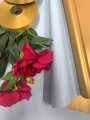 Пленка матовая двухсторонняя золото/небесно голубой 48см*10м±5% 65мкм