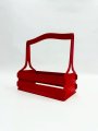 Декоративный ящик двухреечный прямоугольный 250*125 h255 Красный