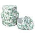 Набор коробок картон 3в1 круг 20*20*10/30*30*15см цветы - анаис 20А2-МФ-033