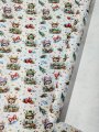 Упаковочная новогодняя бумага Оленята 70см/60гр/10м± 5%