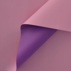 Пленка матовая двухсторонняя темно сиреневый/розовый 58см*10м±5% 65мкм