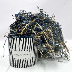 Наполнитель Бумажный двухцветный 100г синий/крафт