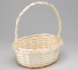 Корзина плетеная (ива): 35x25xH14xHH42  B30x20, 1 шт. белый