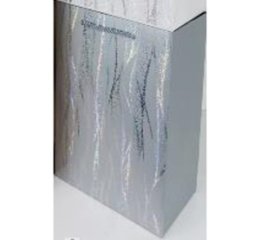 Пакет подарочный Серебряные волны, 32*26*12см, серый металл