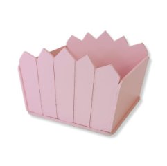 Декоративное кашпо Забор королевско-розовый (125*125*140)