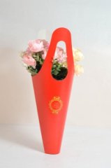 Пакет–конус с бумажными ручками Best красная