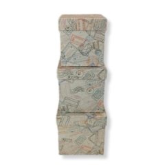 Набор коробок картон 3в1 куб 13*13*13/16*16*16см нейтральный - почтовый орнамент 10702070/061217/003