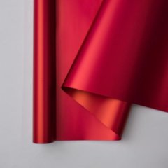 Пленка матовая однотонная двухсторонняя рубин 58см*10м±5% 65мкр