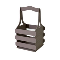 Декоративный ящик из фанеры реечный квадратный 140*125*h240 кофе с молоком