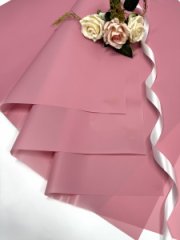 Пленка матовая Экостиль пастельно-розовый  20 листов 58*58см 50мкм