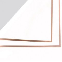 Набор матовой пленки с золотой каймой 58/58 см 20 листов белый