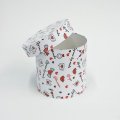 Коробка круглая 18*18 Я люблю тебя рисунок черный/красный на белом