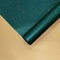 Пленка матовая Крапление цв.темно-изумрудный/золото 50мкм 580мм 10м±5%