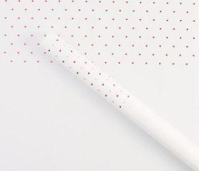 Упаковочный материал Россыпь сердец , 50 мкр, 58х58 см, 20 лист/упак., бел с красн