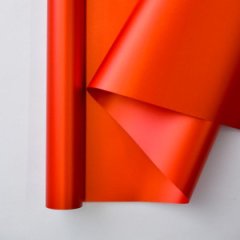 Пленка матовая однотонная двухсторонняя ярко-красный 58см*10м±5% 65мкр