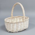 Корзина из ивы, овал 27*21*11/25см белый