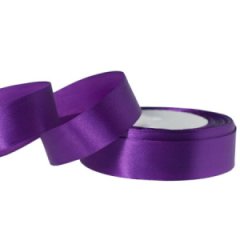 Лента атласная 2,5см*25ярд фиолетовая