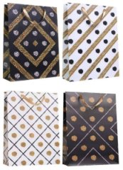 Подарочные пакеты Геометрия в ассортименте 31x42x12 см 4 вида 12 шт./упак.