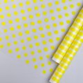 Пленка матовая (MDS) Горох желтый 60см,40мкм 200гр