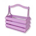 Декоративный ящик из фанеры реечный прямоугольный 250*125 h255 пурпурное утро
