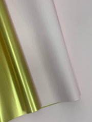 Пленка матовая двухсторонняя золото/бледно розовый 48см*10м±5% 65мкм