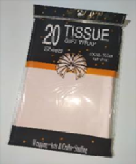 Тишью Бумага, 20  листов в упаковке, 30 грамм, 50cmx66cm, цв.светло- розовый