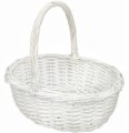 Корзина из ивы, овал 27*21*11/25см белый