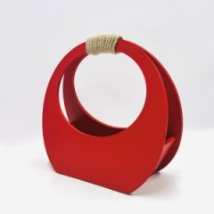 Кашпо сумка круглая маленькая 280*300*120 красный