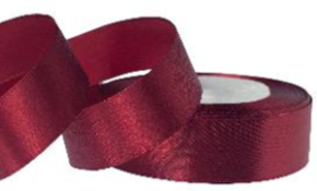 Лента атласная 2,5/25 бургундский