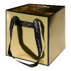 Пластиковая сумка Mirror 12*12*12 см цв Золото