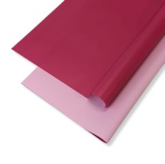 Пленка матовая двухсторонняя розовый/розовый пион 10 листов 58*58 65мкр