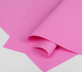 Фоамиран 60см х70см, (10 листов в уп.), 1 мм Арт ярко-розовый