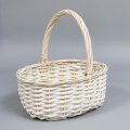 Корзина из ивы, овал 27*21*11/25см белый