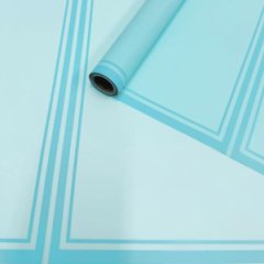 Пленка матовая Лайт рамка лазурный 58см 50мкр 400гр 15,5м ± 5%