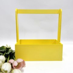 Декоративный ящик прямоугольный 245*125 h270  сливочно желтый
