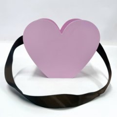 Кашпо сумка сердце  200*160*95 пастельно-розовый