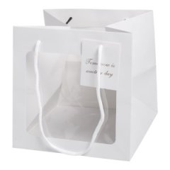 Пакет для цветов Окно 21х21х21cm, 10шт/уп, цв.белый