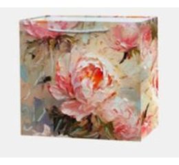 Пакет подарочный Цветочная акварель 1 32*26*12см