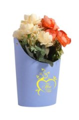 Ваза Овал 14*17*22 с тиснением Ты в моём сердце светлый фиолет