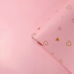 Пленка матовая двухсторонняя Влюбленность розовый персик 58см*10м±5% 65мкм
