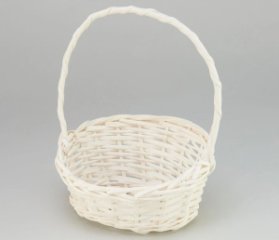 Корзина плетеная (ива), 26*21*8*13*32 см, 1 шт., белый