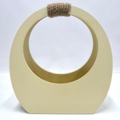 Кашпо сумка круглая большая 350*320*150 натуральный