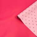 Пленка матовая двухсторонняя Мелкий горошек бледно-розовый/ ярко-розовый 58см*10м±5% 65мкм
