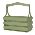 Декоративный ящик из фанеры реечный прямоугольный 250*125 h255 фисташковый