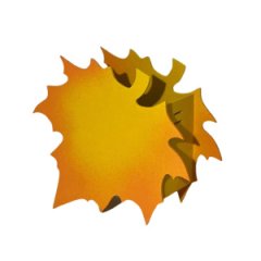 Декоративное кашпо Кленовый лист желто-оранжевый